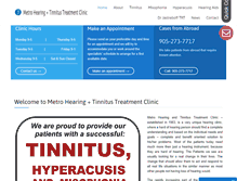 Tablet Screenshot of metro-hearing-tinnitus.com